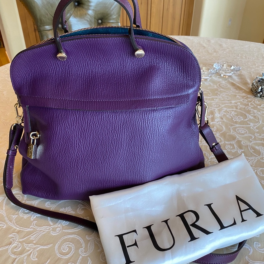 Furla purple leather bag (brand new)